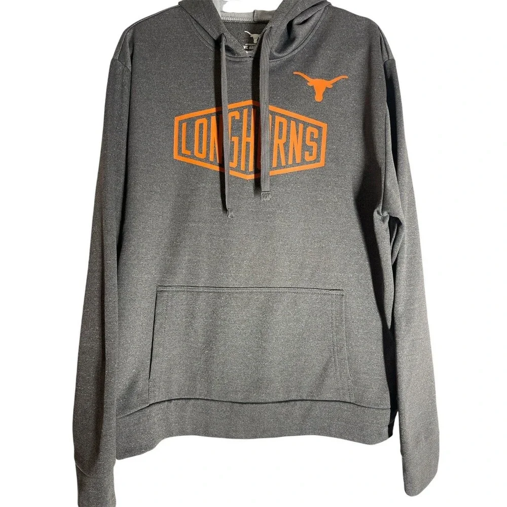 Authentic Apparel Texas‎ Longhorn Gray Hoodie Unisex Adult Size Medium